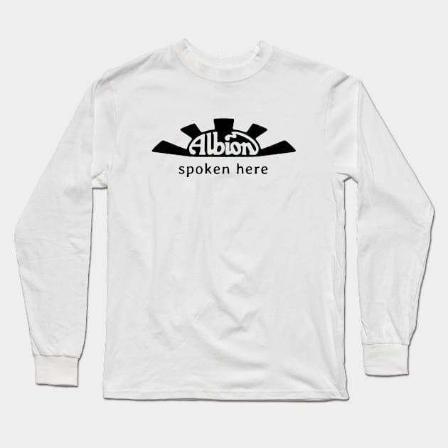 Albion 1960s classic lorry emblem "Albion spoken here" black Long Sleeve T-Shirt by soitwouldseem